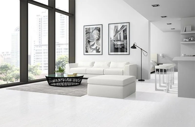 White Bamboo - 1/2&Quot; (12Mm) - Cork Floating (Fwb12) White Bamboo Colour Floor Interior Modern Design Loft