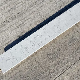 White bamboo flooring t molding transition threshold.