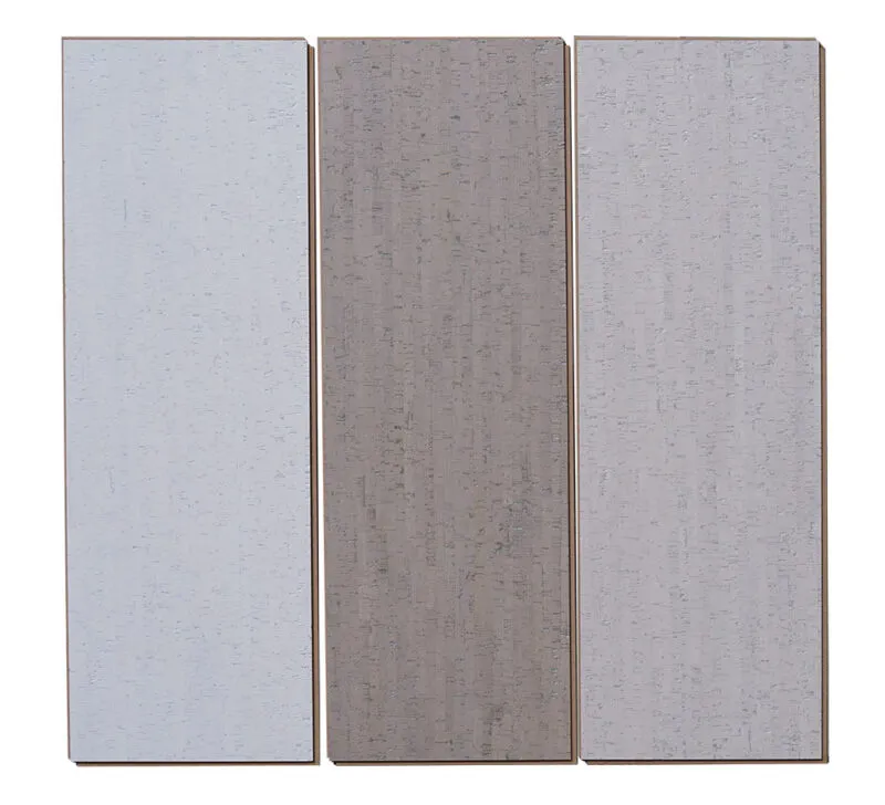 White Bamboo Gray Bamboo Bleached Birch Cork Floating Flooring