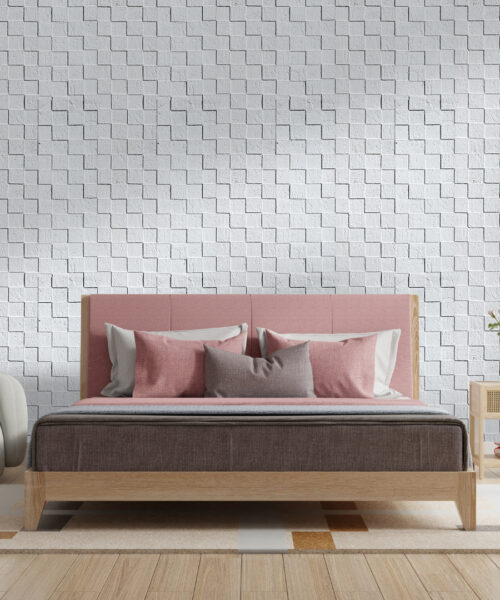 White Cubes Cork Panels Acoustic Wall Tiles For Soundproof Bedrooms