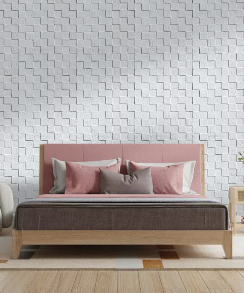 White Cubes Cork Panels Acoustic Wall Tiles For Soundproof Bedrooms