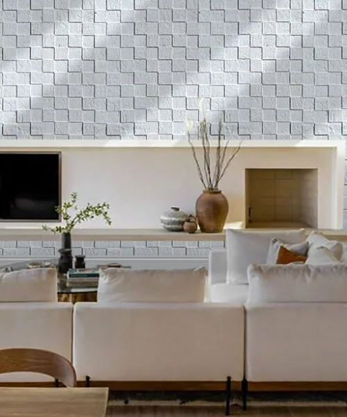 White Cubes - 25/64&Quot; (10Mm) - Cork Wall Tile (Wwcu10) White Curbs Cork Wall Panels For Retail Spaces