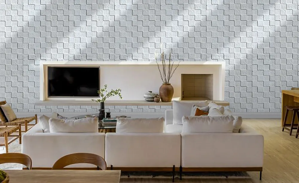 White Cubes - 25/64&Quot; (10Mm) - Cork Wall Tile (Wwcu10) White Curbs Cork Wall Panels For Retail Spaces
