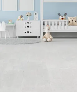 White Leather - 1/4&Quot; (6Mm) - Cork Glue Down Tile (Gwl6) White Leather Cork Flooring In Baby Bedroom Healthy Sleep Environment Allergy Friendly Flooring