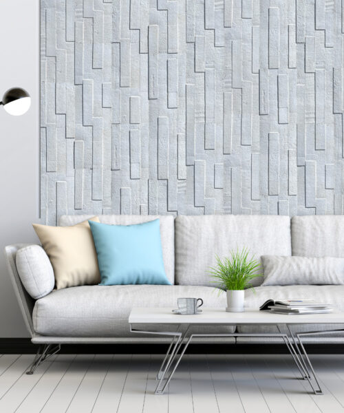 Whitewashed Brick Cork Wall Tiles Acoustic