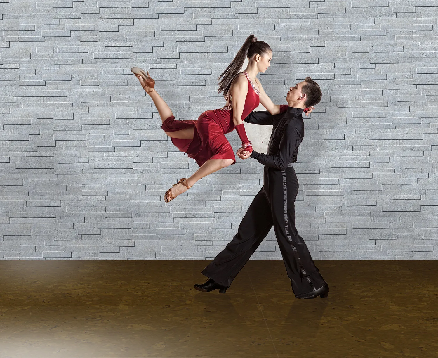 Whitewashed Brick Forna Cork Wall Tiles Home Soundproofing Dance Stuido