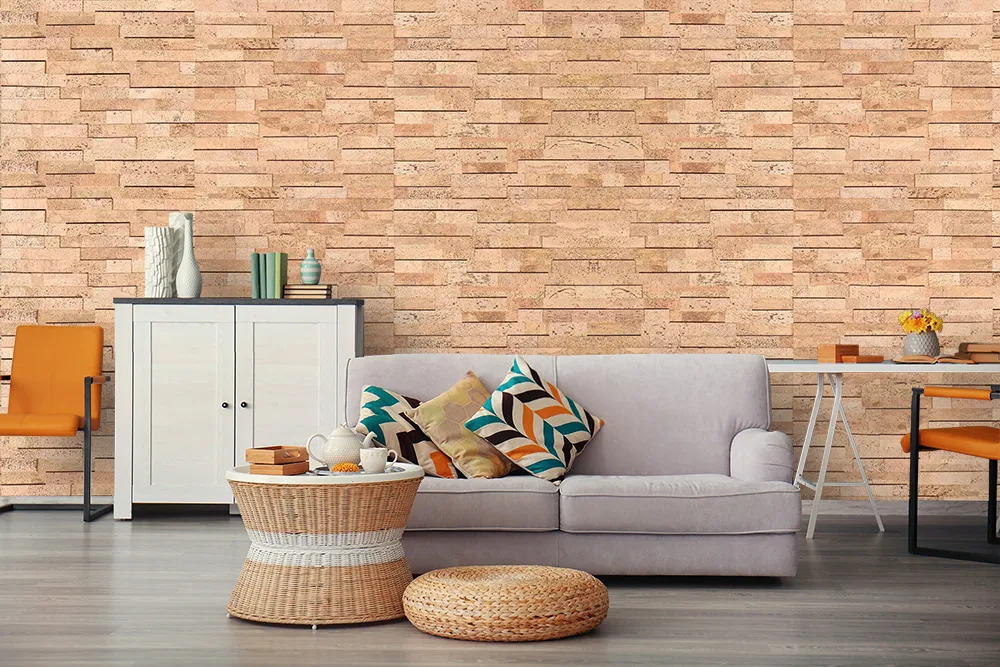 Wood Brick Acoustic Cork Wall Tiles Office Sound-Absorbing Panels