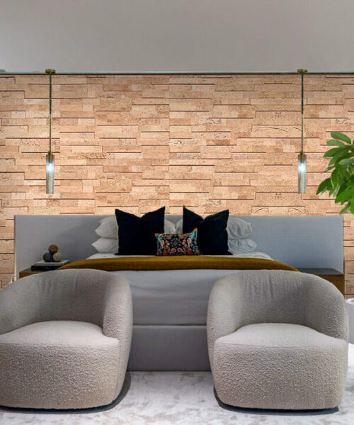 Wood Bricks Forna Acoustic Cork Wall Sound-Absorbing Qualities Bedroom