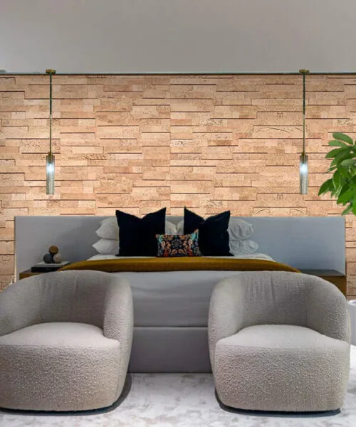 Wood Bricks - 23/64&Quot; (7Mm) - Cork Wall Tile (Wwobr7) Wood Bricks Forna Acoustic Cork Wall Sound-Absorbing Qualities Bedroom