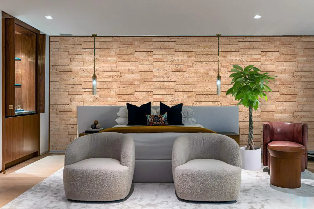Wood Bricks Forna Acoustic Cork Wall Sound-Absorbing Qualities Bedroom