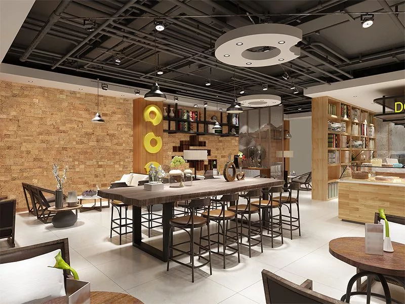Wood Bricks Forna Wall Panels Restaurant Soundproofing Fire Resistance Material
