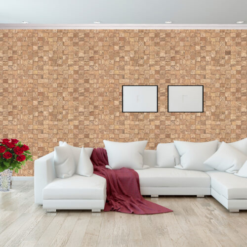 Gray Cubes - 25/64 (10mm) - Cork Wall Tile (WGCu10) - ICork Floor
