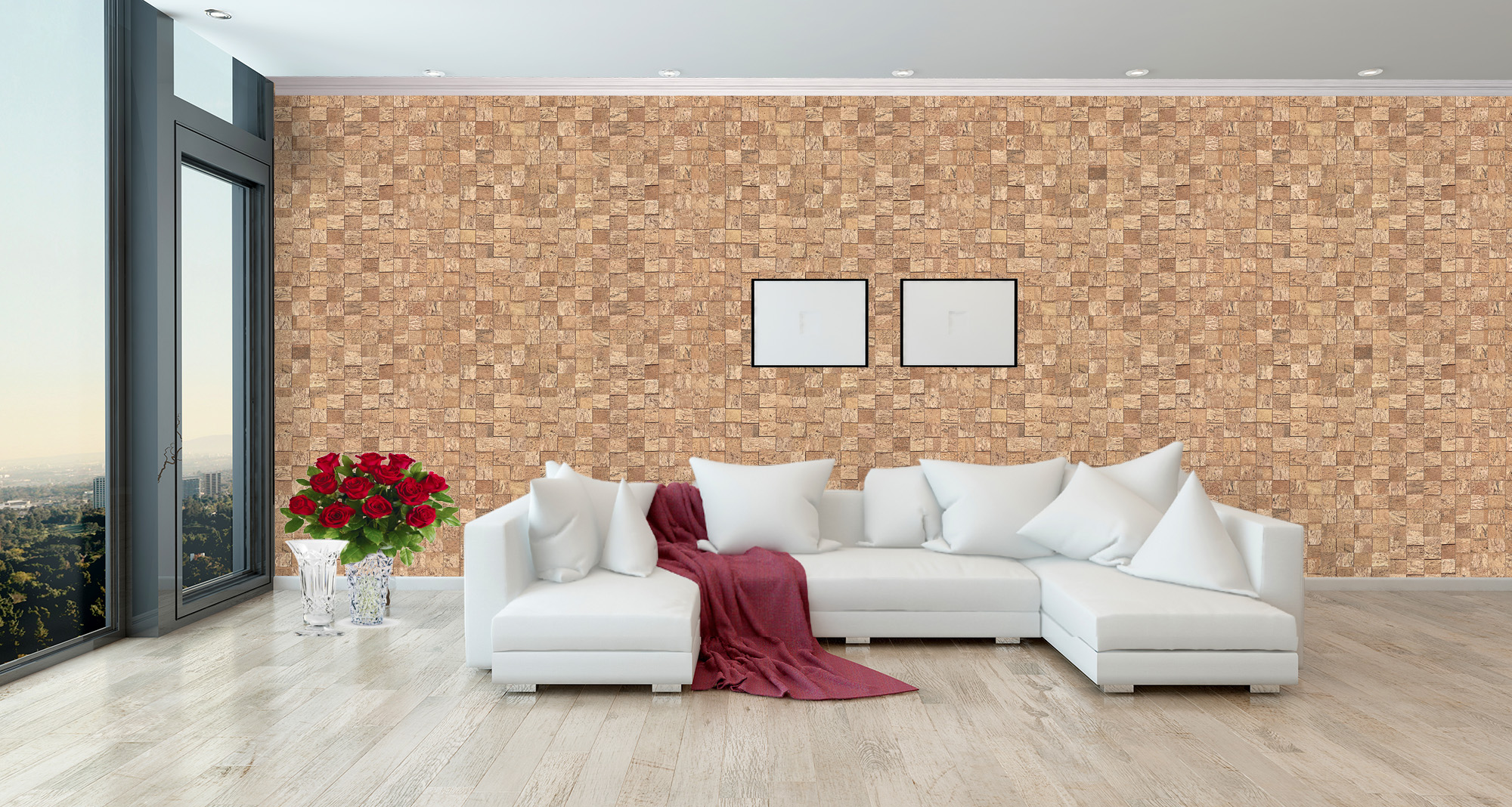 Wood Cubes - 25/64 (10mm) - Cork Wall Tiles (WWoCu10) - iCork Floor