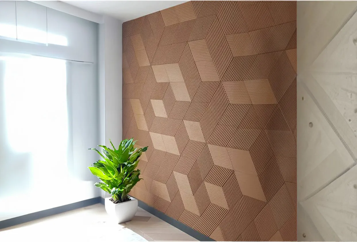 Striato Natural - 7/16&Quot; (11Mm) - 3D Cork Wall Panels (Wsn11) Wood Rigato Natural 3D Acoustic Cork Wall Panels