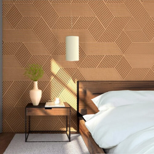 wood rigato natural 3d acoustic noise reduction cork wall panels